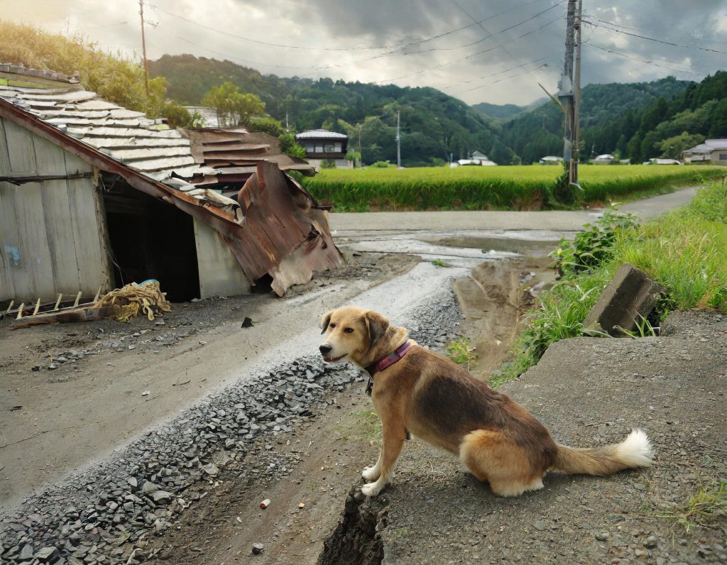 オファー 地震写真フリー ペット