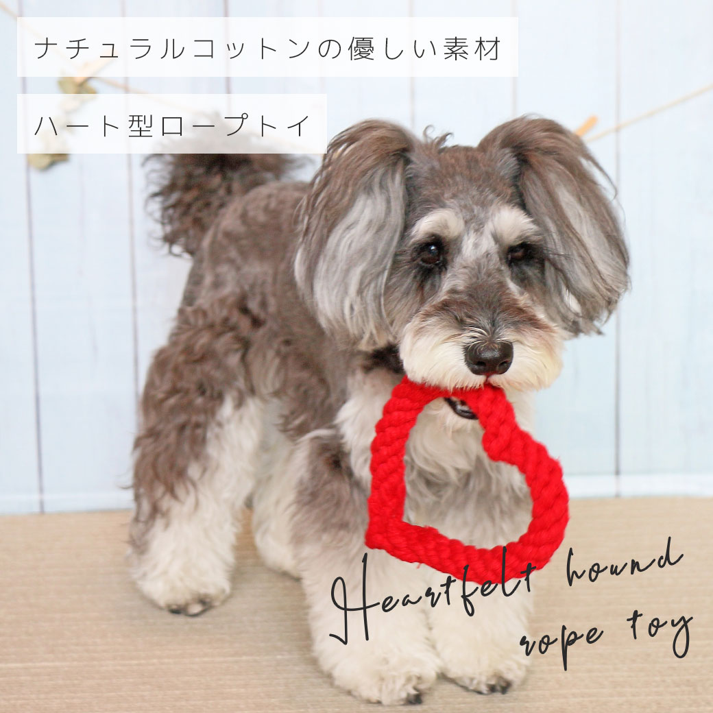 犬 おもちゃ iDog ロープトイ ハート アイドッグ 布製 ぬいぐるみ 犬のおもちゃ